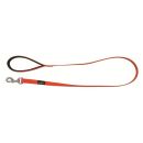 LAISSE LUXE POIGNEE AVEC DOUBLURE SOUPLE 120CM ORANGE