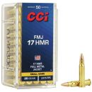 Munitions CCI 17HMR 20GR FMJ