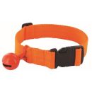 COLLIER CLIPSABLE NYLON ORANGE FLUO AVEC GRELOT