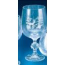 Lot de 6 verres à vin de bourgogne série claudia en cristal motifs chasse