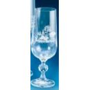 Lot de 6 coupes à champagne série claudia en cristal motifs chasse