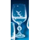 Lot de 6 verres à vin de bourgogne série claudia en cristal gravés à la main