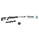 Pack Carabine Stoeger X3 TAC synthétique crosse trou de pouce cal.4.5 + lunette 4x20 + plombs