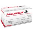 Balle Winchester FMJ 45auto 230GR par 100