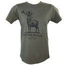 T-shirt vert motif CERF