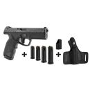 Pack pistolet Steyr l9-a1 Cal.9mm  + 4 chargeurs + holster avec visée trapezoidale
