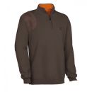 Pull Club Interchasse col zippé WILFRIED marron