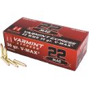 Munitions HORNADY cal.22wmr V-MAX 30gr par 50