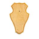 Ecusson trophée chevreuil Chêne Clair 22x13cm avec compartiment logement machoir