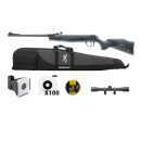 Pack Carabine à air comprimé Browning X-Blade II cal 4.5 - 19.9J + lunette + fourreau + cibles + plombs + porte cible