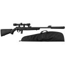 Pack carabine MOSSBERG cal.22lr  plinkster 802 synthétique + lunette 4x32 + silencieux + fourreau