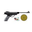 PACK PISTOLET A AIR COMPRIME SNOWPEAK SP500 CAL.4.5 + FLECHETTES + CIBLE