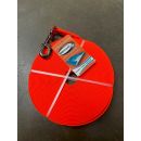 Longe biothane orange plate pour chien 10M