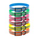 Collier CANIHUNT chien jaune polyuréthane réfléchissant boucle double 2.5x0.25x65cm