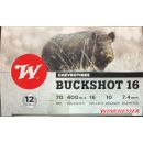 Chevrotines WINCHESTER buckshot cal.12/70 38g 16gr par 10