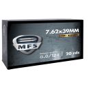 20 munitions MFS cal.7.62x39 FMJ 124gr 8g