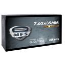 Munitions balles MFS cal.7.62x39mm 124gr FMJ 8g par 20