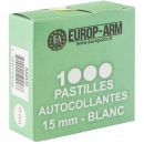 Pastilles autocollantes blanches diam.15mm