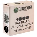 Pastilles autocollantes noir diam.19mm