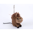 Porte clé peluche sanglier assis NATURE DE BRENNE 10cm
