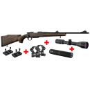 PACK AFFÛT BALDI 222 REM + LUNETTE 4-12x50 + MONTAGE+SILENCIEUX