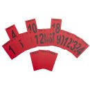 Lot de 27 plaques postes de chasse couleur rouge