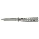  Couteau papillon JOKER Lame 100mm Manche Acier inox