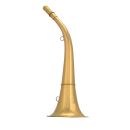 Corne de chasse COMPIEGNE laiton poli ronde 30cm