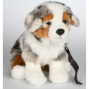 Peluche chien berger australien avec laisse NATURE DE BRENNE 28cm