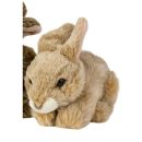 Peluche lapin couché jaune NATURE DE BRENNE 17cm