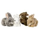 Peluches 4 lapins couchés 4 couleurs NATURE DE BRENNE 17cm