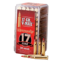 50 munitions HORNADY v-max rimfire varmint express cal.17hmr 17gr