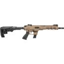 Carabine semi-automatique DERYA ZY9 fde TAN cal.9x19 canon de 25.4cm 10+1 levier armement dual système