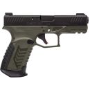 Pistolet DERYA DY9 cal.9mm noir et vert  Optic ready 