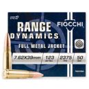Munitions balles FIOCCHI 7.62x39mm FMJ 123grs 