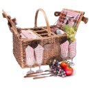 Panier Pique-Nique Les jardins de la comtesse st germain vichy rouge