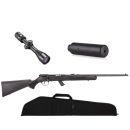 Pack Carabine SAVAGE MARK II G synthétique CAL.22LR + lunette 3-9x40 + silencieux + lunette + colliers
