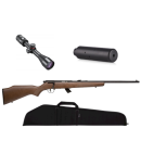 Pack Carabine gaucher 22LR SAVAGE MARK II GL + lunette 3-9x40 + fourreau + silencieux