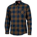 Chemise SOMLYS à carreaux marron et bleu 
