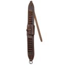 Cartouchière mixte cuir fleur marron Sporfabric