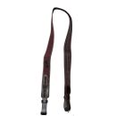 Bretelle SAUER cuir et tissu marron anti dérapant