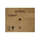 Cartouches GGG cal.308win 7.62x51 type M80 147gr fmj par 20