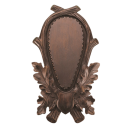 Ecusson trophée de cerf sculpté à la main 48x22 marron foncé