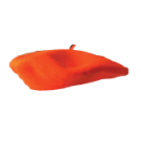 Beret basque LOVERGREEN 100% laine orange