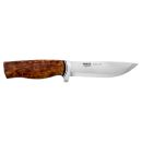 Couteau droit HELLE GT manche en bouleau lame 123mm + étui en cuir