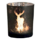 Photophore en verre LOVERGREEN cerf petit modèle