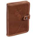 Porte permis RISERVA en cuir marron logo chevreuil taille S