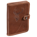 Porte permis RISERVA en cuir marron logo cerf taille S