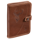 Porte permis RISERVA en cuir marron logo cerf taille M