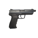 Pistolet H&K Heckler&Koch HK45 tactical cal.45acp black hausse erglable et guidon LUMINOVA fileté 